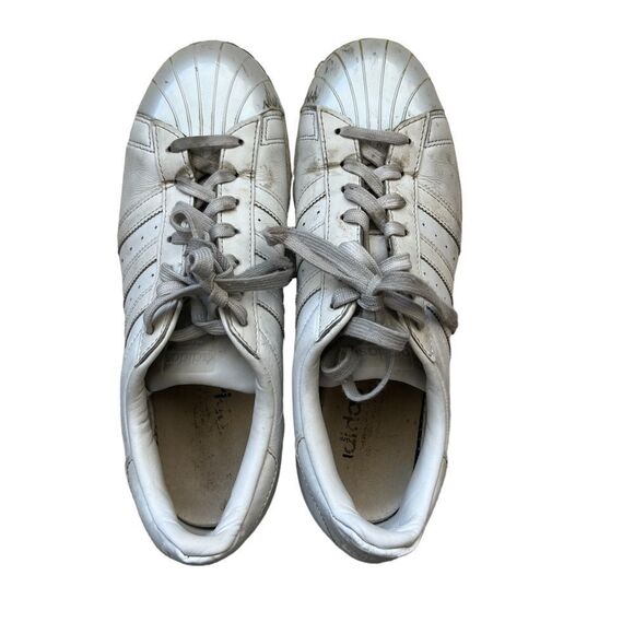 Adidas superstar white leather tennis shoes - Picture 3 of 5